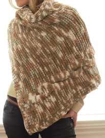 "Wabi-sabi I" hand knit poncho