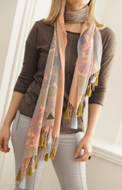 "Anthea I" printed pashmina scarf