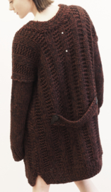 " Alkaia" chunky hand knit long cardigan