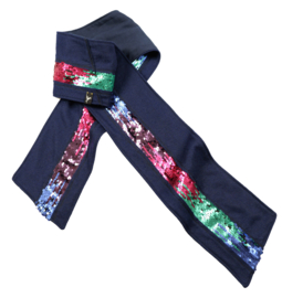 "Baham" wool - cotton scarf with sequins