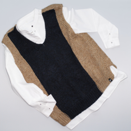 "Rigel" chunky hand knit vest