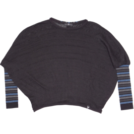 "Maasym" open knit sweater