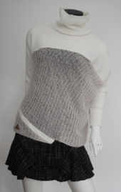 "Laios" handknit mixed cowl sweater