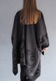 "Klymene" wool - handknit mix poncho