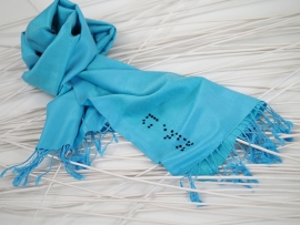 "Braille V" pashmina scarf