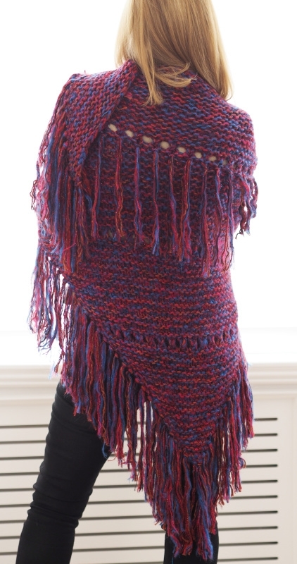 "Trian IX" handknit shawl