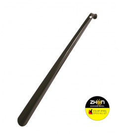 RVS schoenlepel - 58 cm - zwart/grijs/wit