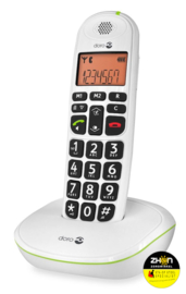 Doro PhoneEasy 100w draadloze duo telefoonset - wit/zwart -  met grote toetsen