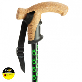 Flexyfoot wandelstok met kurken handvat - zwart/blauw