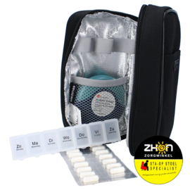 Medimee Bookstyle medicijntas - grijs/zwart