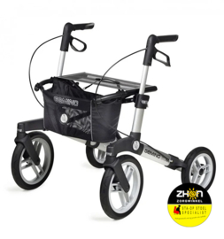 Gemino 60 compleet, silver grey rollator