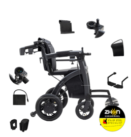 Rollator / Rolstoel ROLLZ MOTION²  Electric - de 3 in 1 Rolstoel Rollator