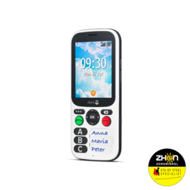 Doro Mobiele telefoon 780X 4G eenvoudig model - wit/zwart - senioren telefoon met alarmknop