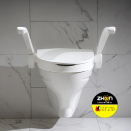 Etac My-Loo toiletverhoger vaste montage - 2/6/10 cm met armsteunen