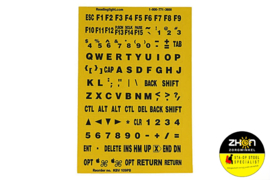 Toetsenbordstickers - 4 verschillende kleuren