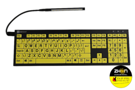 Nero Xl Toetsenbord - zwart/wit -  zwart geel