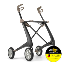 Carbon Ultra lichtgewicht ByAcre- Ultralight - Rollator - 4,8 kg - Zachte banden