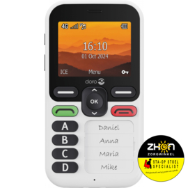 Doro Leva X10 Senioren mobiel 4 geheugen contacten - wit - senioren telefoon met alarmknop