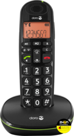 Doro PhoneEasy 100w draadloze telefoon - wit/zwart -  met grote toetsen