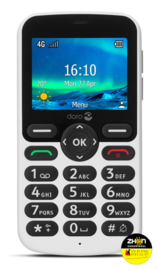 Doro Mobiele telefoon 5860 4G met sprekende toetsen - grijs/wit - senioren telefoon met alarmknop