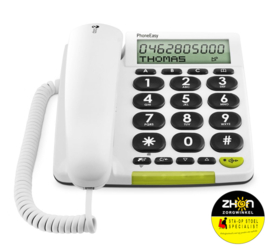 Doro PhoneEasy 312cs seniorentelefoon - wit -  met grote toetsen