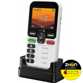 Doro Leva X10 Senioren mobiel 4 geheugen contacten - wit - senioren telefoon met alarmknop