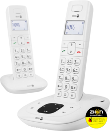 Doro Comfort 1015 draadloze telefoon met antwoord apparaat - wit-  met grote toetsen