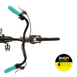 MyVeloGrips fiets handvathoes - zwart/turquoise/roze