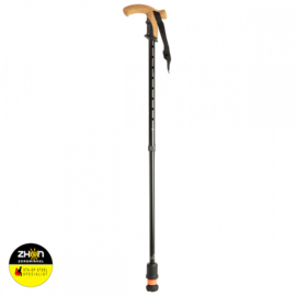 Flexyfoot wandelstok met kurken handvat - zwart/blauw