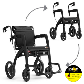 Rollator ROLLZ MOTION² - Matt Black - Normaal / Small