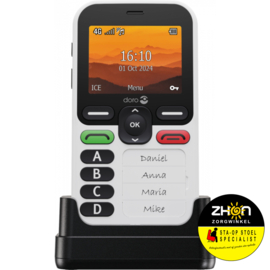 Doro Leva X10 Senioren mobiel 4 geheugen contacten - wit - senioren telefoon met alarmknop
