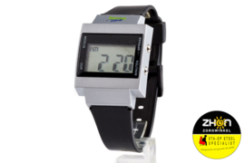 SenseWorks Nederlandssprekend horloge - zilver/zwart