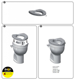 Zachte toiletzitting voor Atlantis toiletverhoger