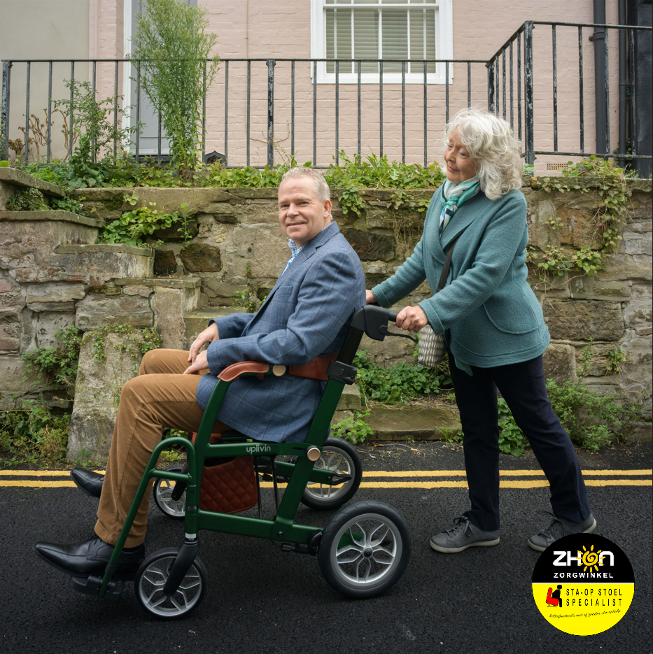 Glide 2 in 1 rollator rolstoel - Compacte dubbel plooibare rollator rolstoel
