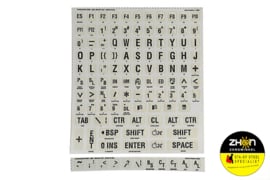 Toetsenbordstickers Braille - Zwart