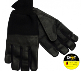 RevaraSports Lederen winterhandschoenen zwart