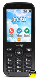 Doro Mobiele telefoon 7010 4G WhatsApp & Facebook - grijs/wit - senioren telefoon met alarmknop