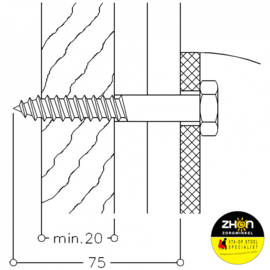 Montageset tbv opklapbaar douchezitje: NB3500010 en NB3500015