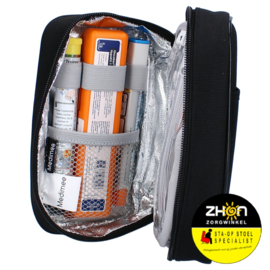 Medimee Bookstyle medicijntas - grijs/zwart