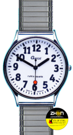 Gardé Staal Horloge Witte Wp mesh - slechtziend horloge - 33mm