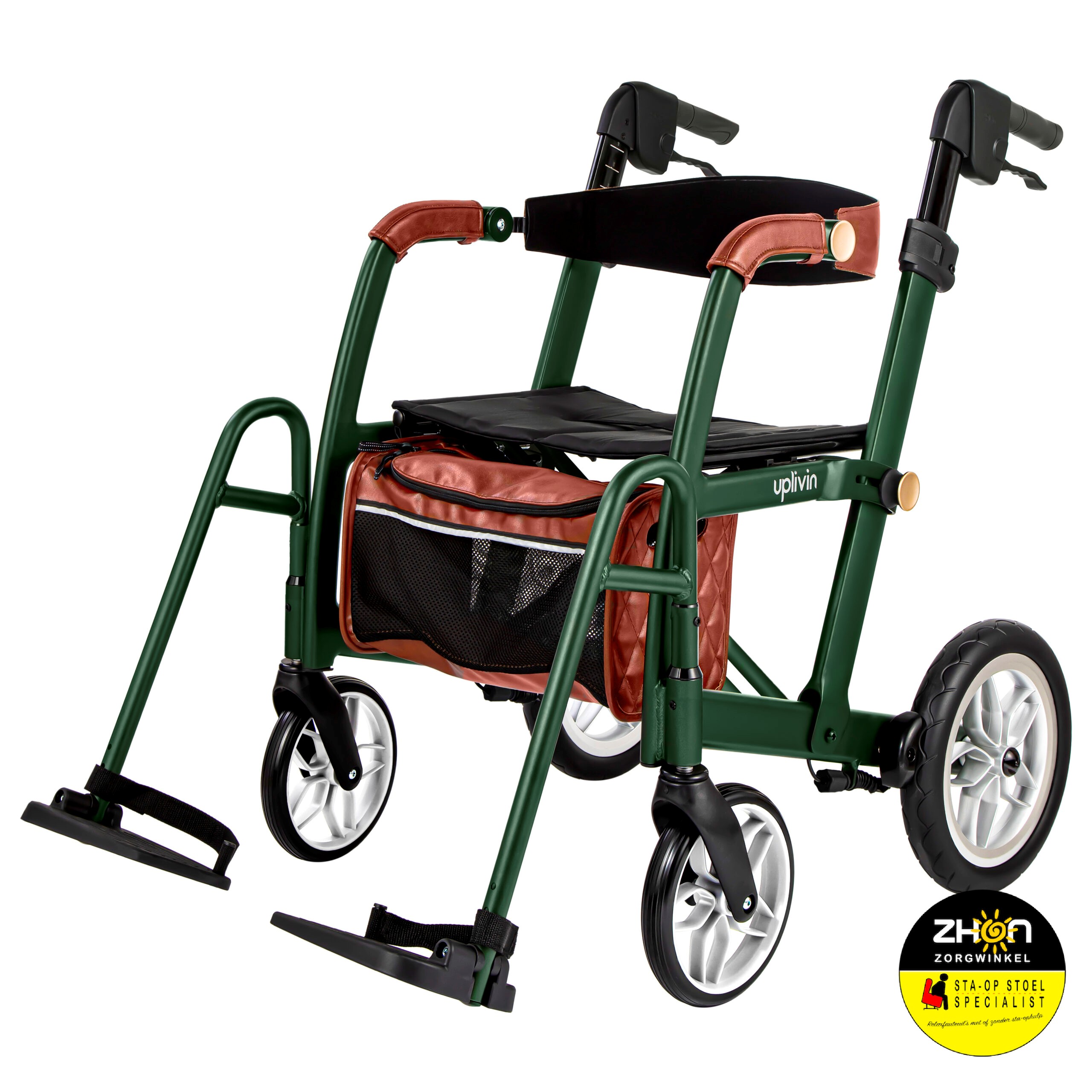 Glide 2 in 1 rollator rolstoel - Compacte dubbel plooibare rollator rolstoel