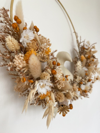 Dried floral wreath orange