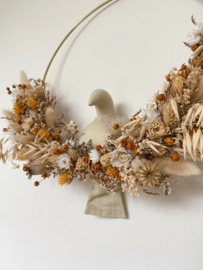 Dried floral wreath orange