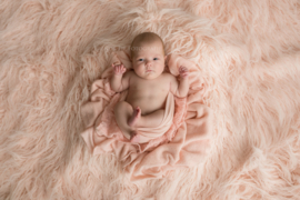 Luxurious faux fur soft peach