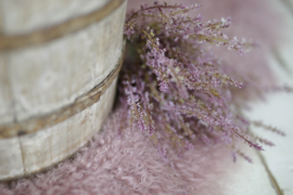 Mooie complete mauve/roze set met Farm Bucket beige