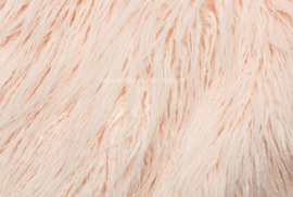 Luxurious faux fur soft peach