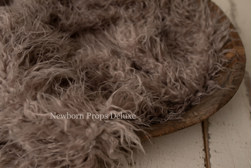 Luxe faux fur layer - Taupe (100 x 80cm) (NIEUW)