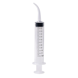 Injectiespuit met gebogen tip 12 ml