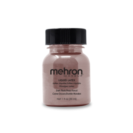 Mehron Liquid Latex - Dark Flesh met penseel 30 ml
