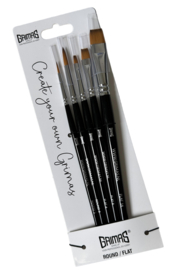 Grimas Face Paint Brush Set Round / Flat